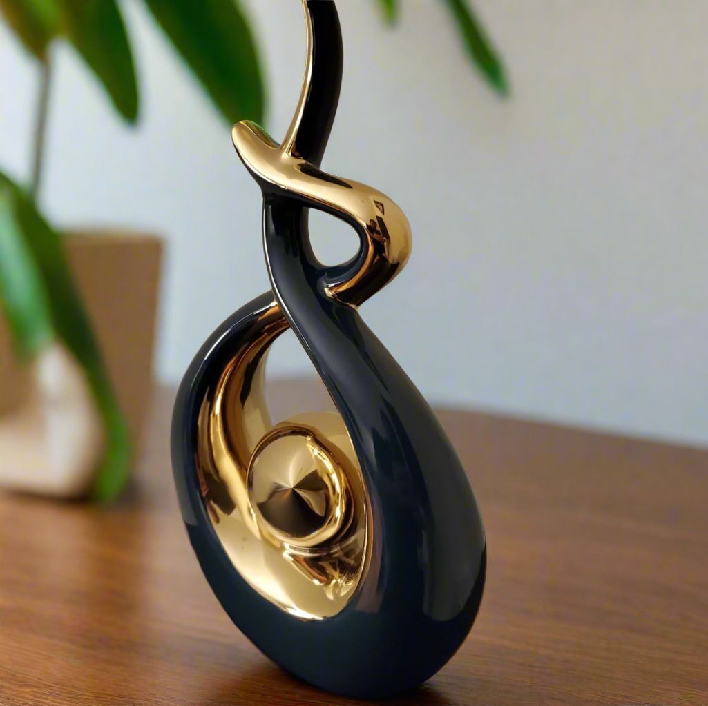 Ember Echoes – Modern Ceramic Home Decor Sculpture Accent