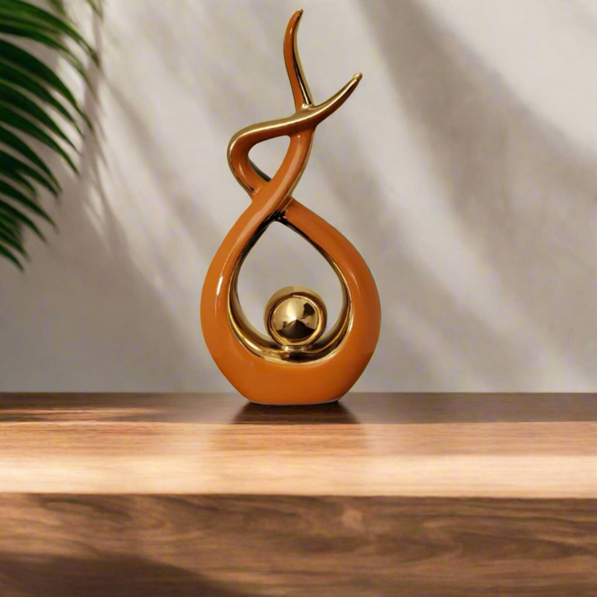 Ember Echoes – Modern Ceramic Home Decor Sculpture Accent