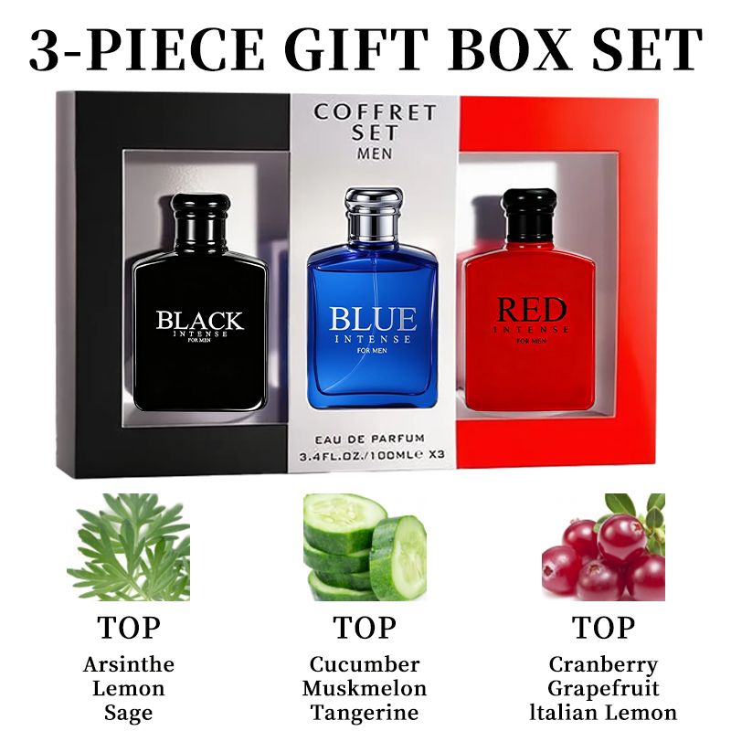 Men's Eau De Toilette Spray Gift Box, Cologne Masculine Scent, Long Lasting Fragrance, with Arsinthe, Lemon And Sage - Medium Intensity, Perfect for Holiday Gifts, Dating, Daily Life, Parties