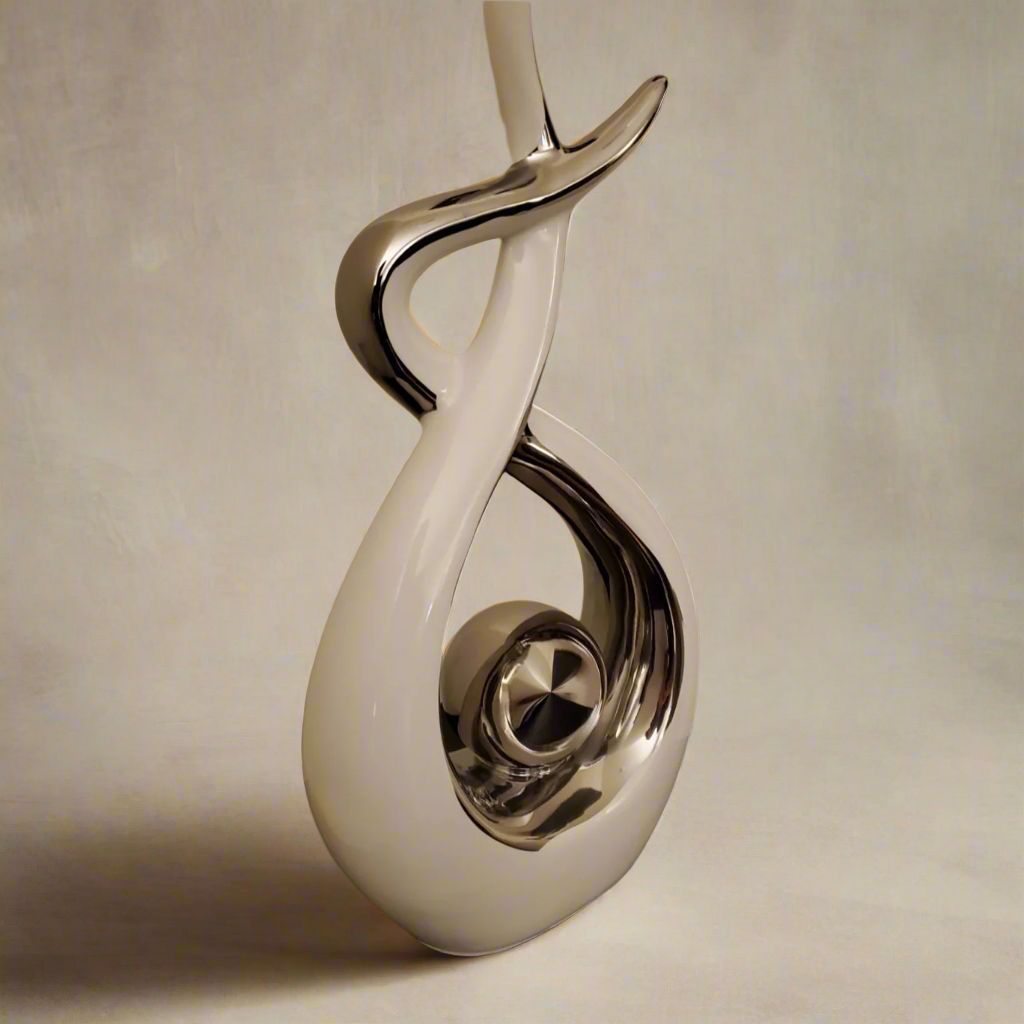 Ember Echoes – Modern Ceramic Home Decor Sculpture Accent