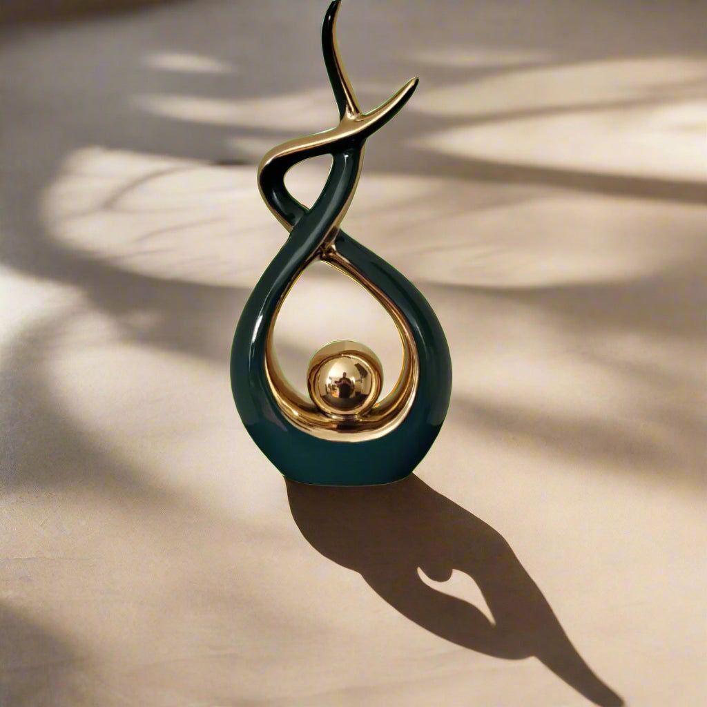 Ember Echoes – Modern Ceramic Home Decor Sculpture Accent