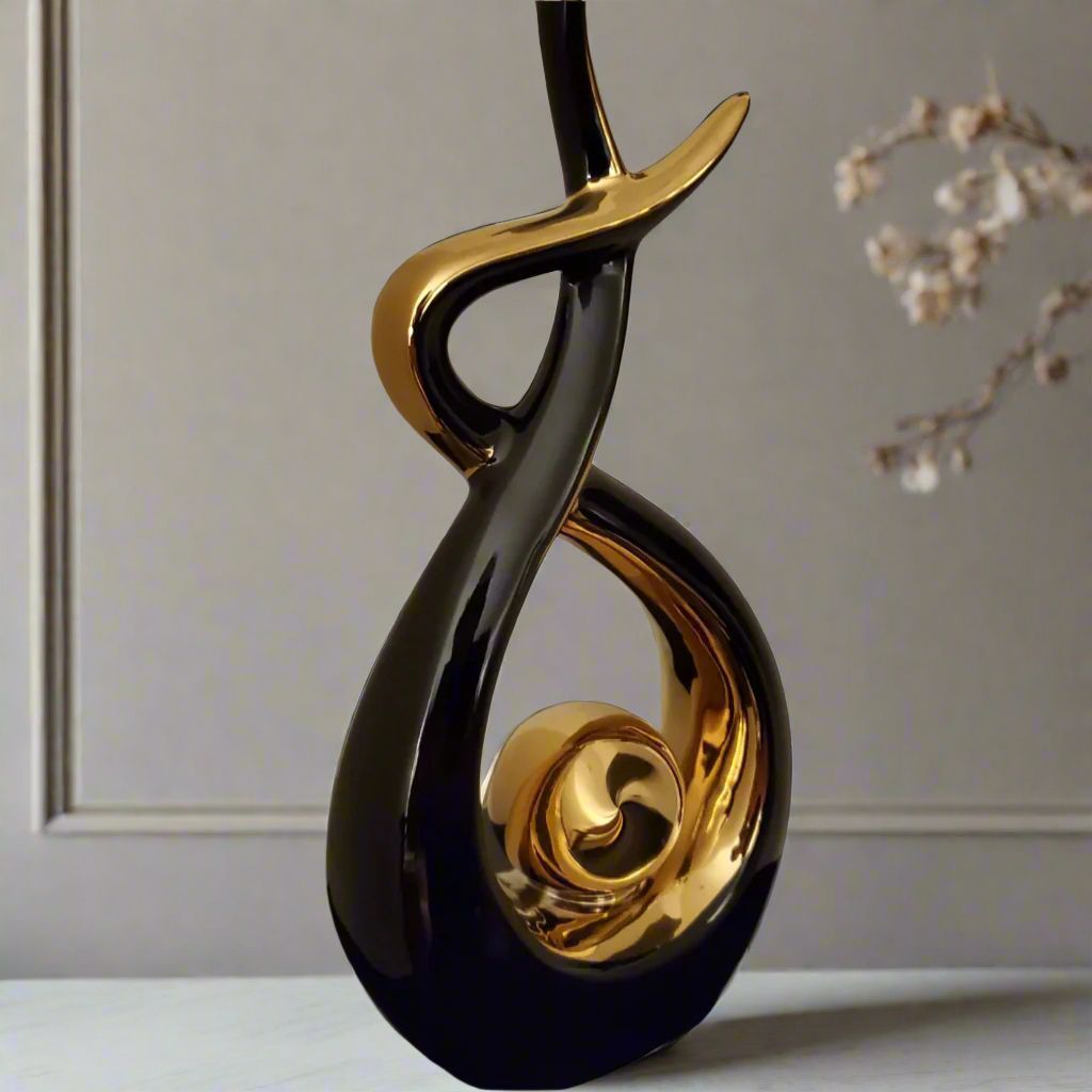 Ember Echoes – Modern Ceramic Home Decor Sculpture Accent