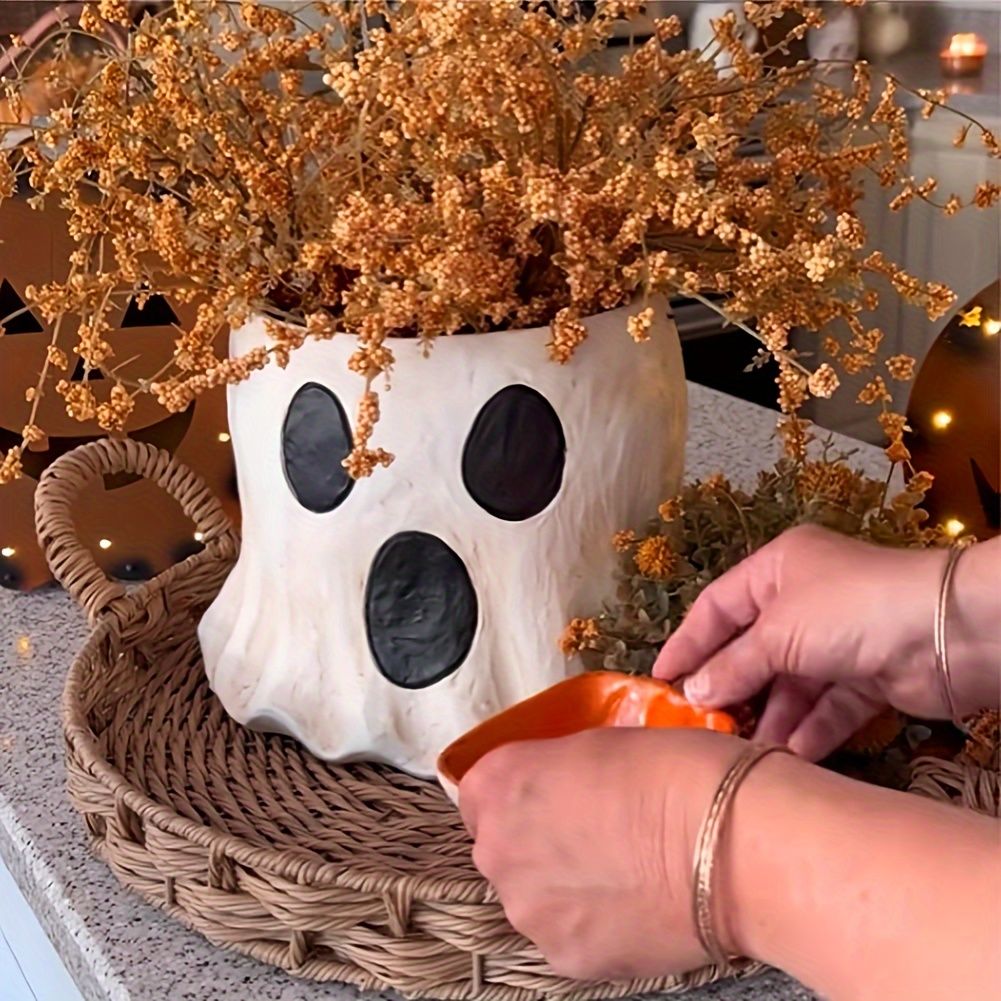 1Pc Resin Ghost Bucket Vase, Cute Virus Ghost Bucket, Christmas Festival Home & Kitchen Decor