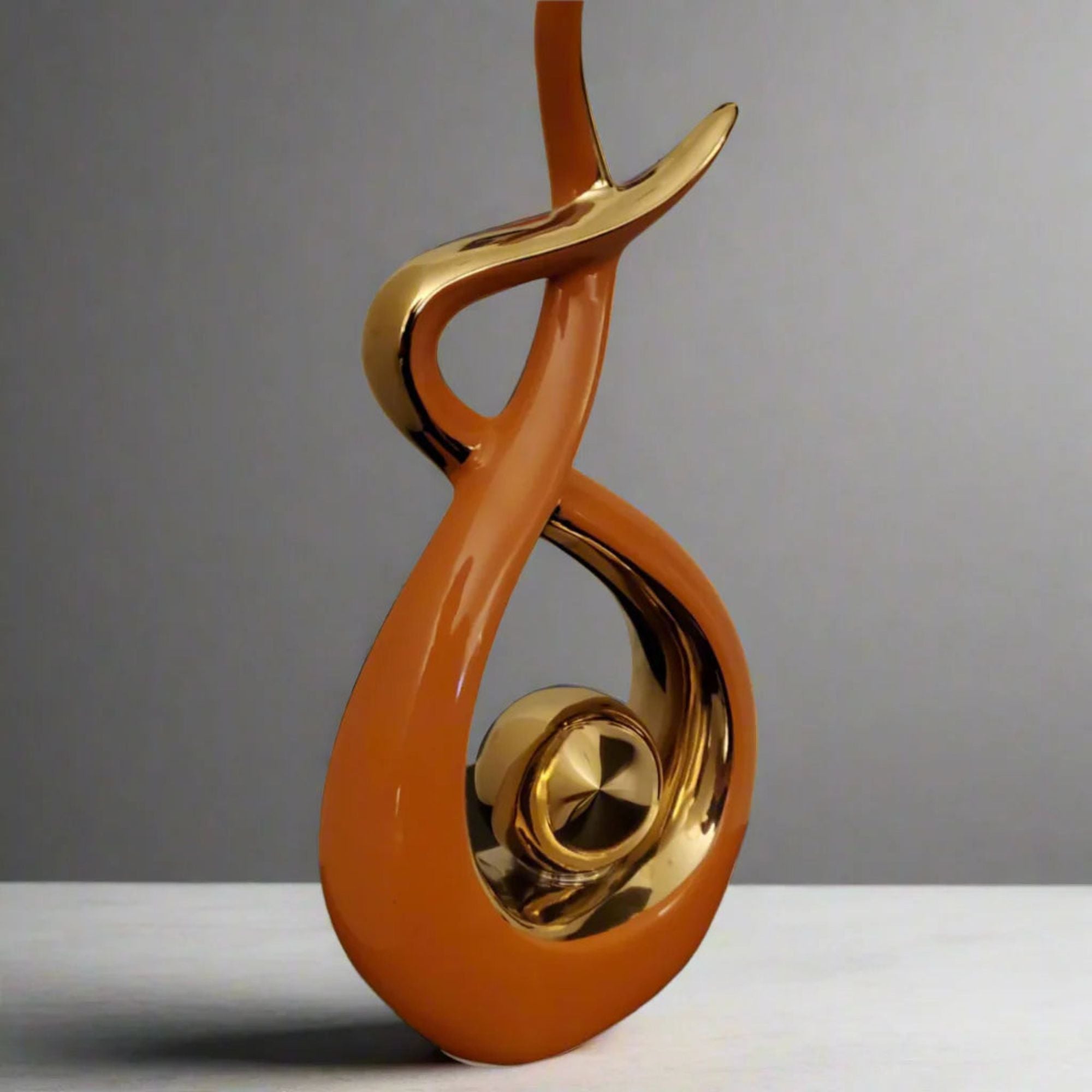 Ember Echoes – Modern Ceramic Home Decor Sculpture Accent